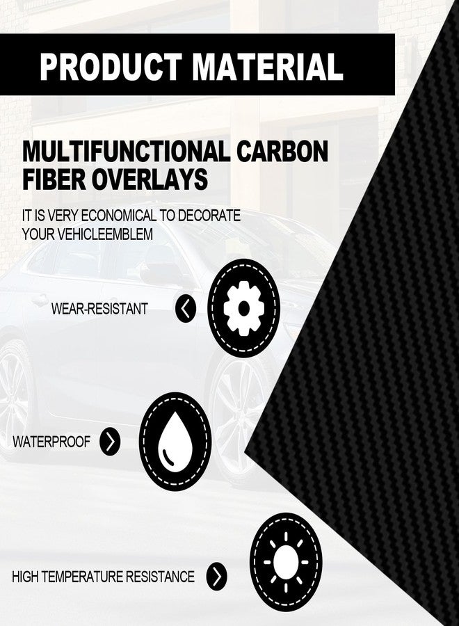 CmeRto 3Pcs Carbon Fiber Stickers Compatible with Bowtie Logo Wrap Stickers, Cut-Your-Own Emblem Overlay DIY Decals Compatible with Chevy (Carbon Fiber Black) - Image 4